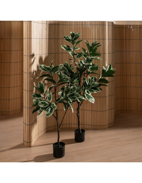 Grande Plante artificielle réaliste Magnolia Hauteur 150 cm en Plastique Vert - 7