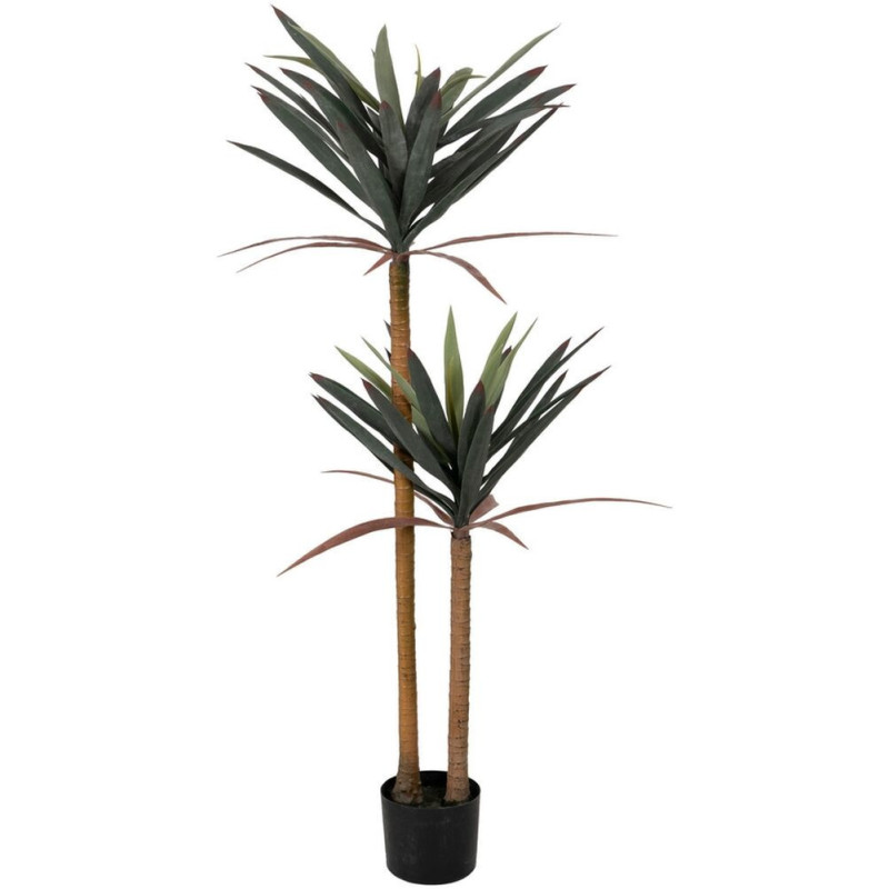 Grande Plante artificielle réaliste Yucca Hauteur 125 cm en Plastique Vert - 1