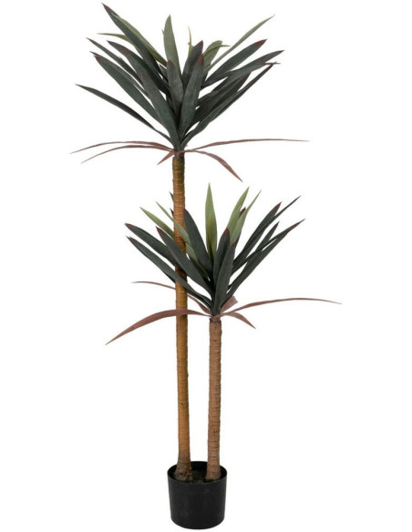 Grande Plante artificielle réaliste Yucca Hauteur 125 cm en Plastique Vert - 1