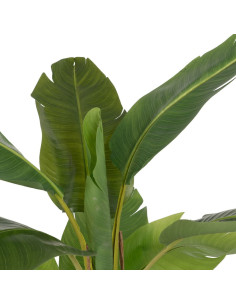 Grande Plante artificielle réaliste Bananier Hauteur 150 cm en Plastique Vert - 2