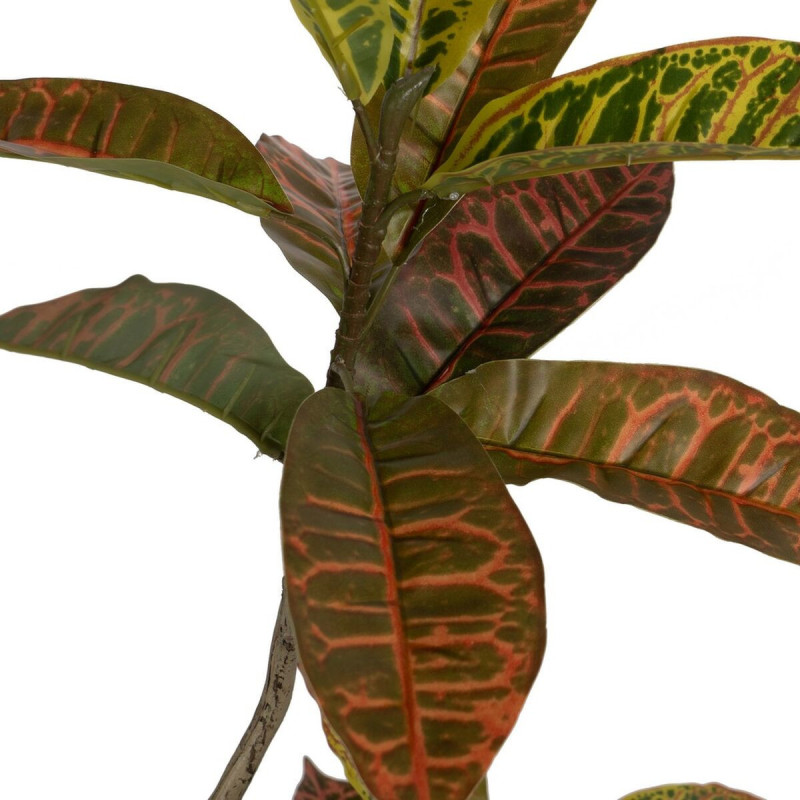 Grande Plante artificielle réaliste Croton Hauteur 150 cm en Plastique Vert Rouge - 3