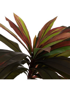 Grande Plante artificielle réaliste Dracaena Hauteur 165 cm en Plastique Vert Rouge - 2