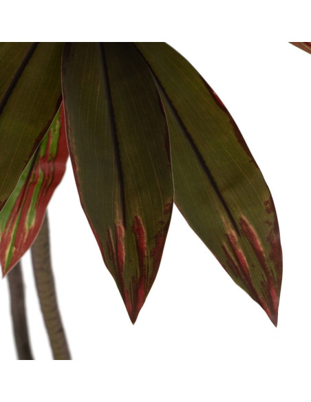 Grande Plante artificielle réaliste Dracaena Hauteur 165 cm en Plastique Vert Rouge - 3