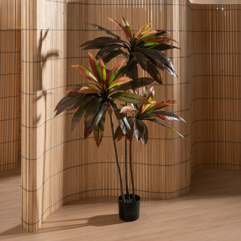 Grande Plante artificielle réaliste Dracaena Hauteur 165 cm en Plastique Vert Rouge - 7