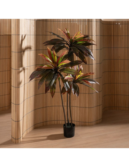 Grande Plante artificielle réaliste Dracaena Hauteur 165 cm en Plastique Vert Rouge - 7
