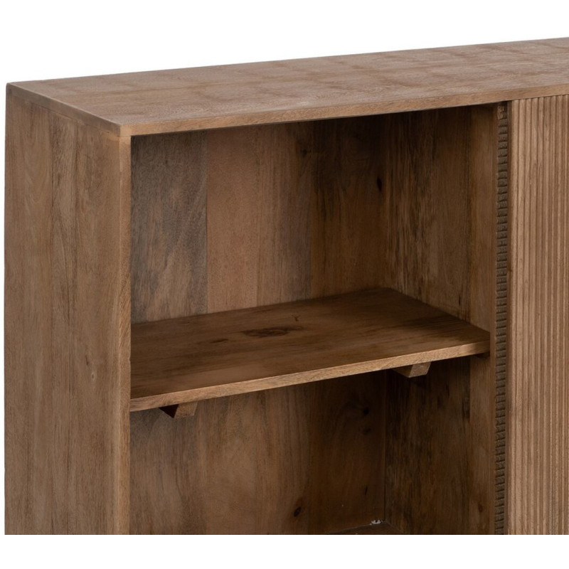 Grand Buffet haut de gamme Bas 2 portes 3 tiroirs en Bois de manguier Naturel Nyfira - 6