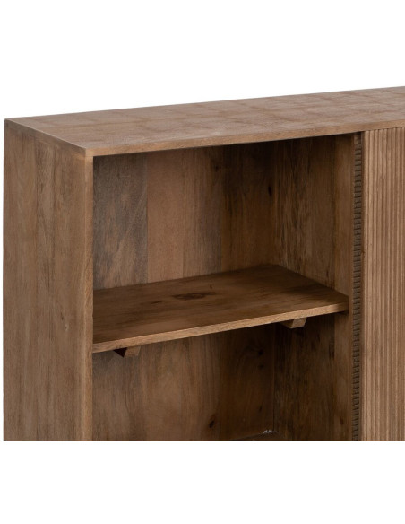 Grand Buffet haut de gamme Bas 2 portes 3 tiroirs en Bois de manguier Naturel Nyfira - 6