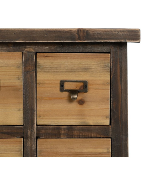 Grand Meuble d'apothicaire 32 tiroirs en Bois de sapin Marron Naturel Elron - 4