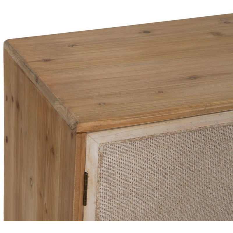 Buffet vintage Bas 1 porte 3 tiroirs en Bois de sapin Naturel Beige Gerel - 4