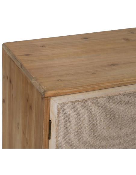 Buffet vintage Bas 1 porte 3 tiroirs en Bois de sapin Naturel Beige Gerel - 4