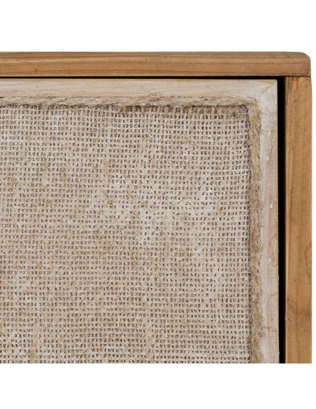 Buffet vintage Bas 1 porte 3 tiroirs en Bois de sapin Naturel Beige Gerel - 7