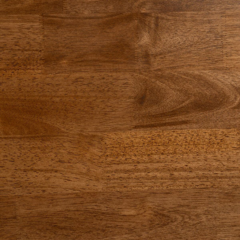 Grande Table à manger moderne Rectangulaire 6 personnes en Bois d'hévéa Marron Métal Noir Lagom - 4