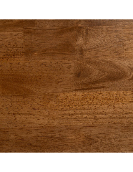 Grande Table à manger moderne Rectangulaire 6 personnes en Bois d'hévéa Marron Métal Noir Lagom - 4