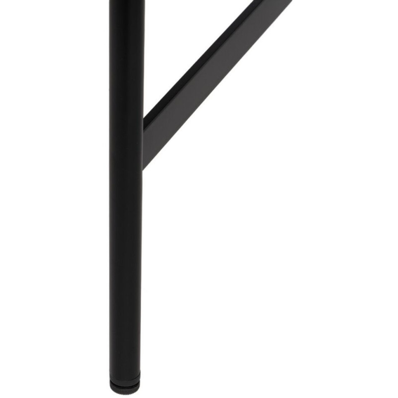 Grande Table à manger moderne Rectangulaire 6 personnes en Bois d'hévéa Marron Métal Noir Lagom - 8