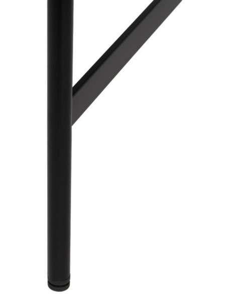 Grande Table à manger moderne Rectangulaire 6 personnes en Bois d'hévéa Marron Métal Noir Lagom - 8