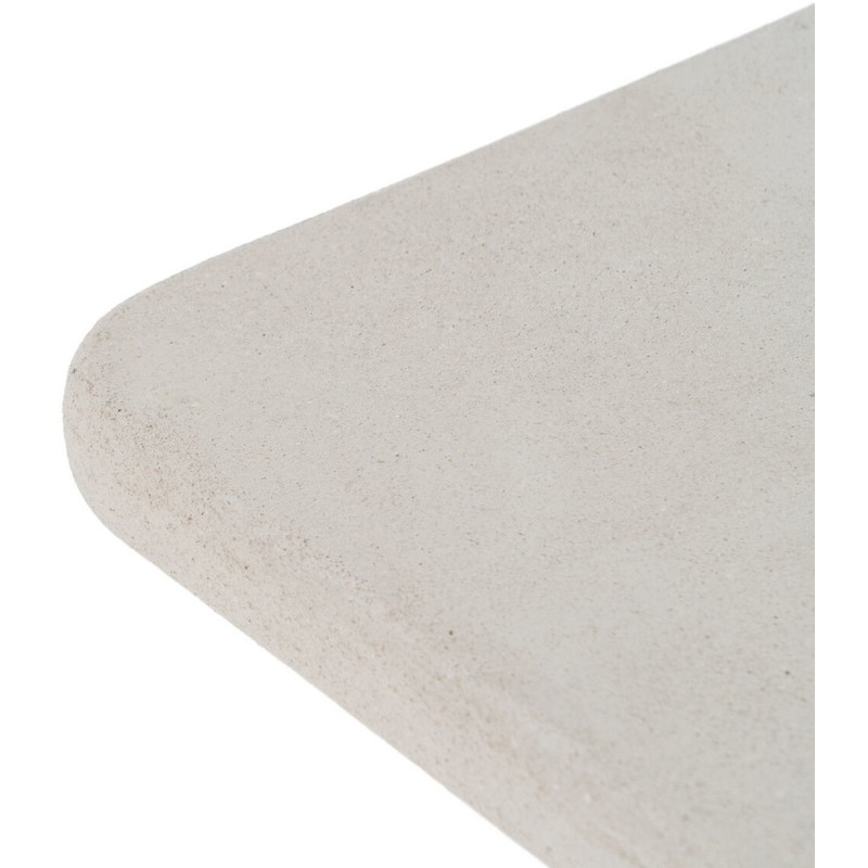 Console minimaliste Rectangulaire en Bois Blanc Effet rugueux Wilma - 3