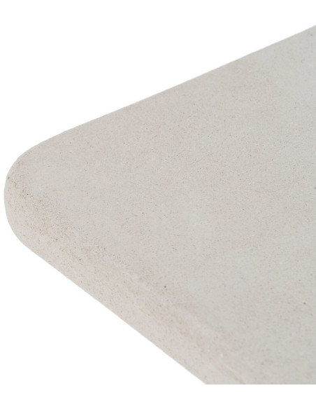 Console minimaliste Rectangulaire en Bois Blanc Effet rugueux Wilma - 3