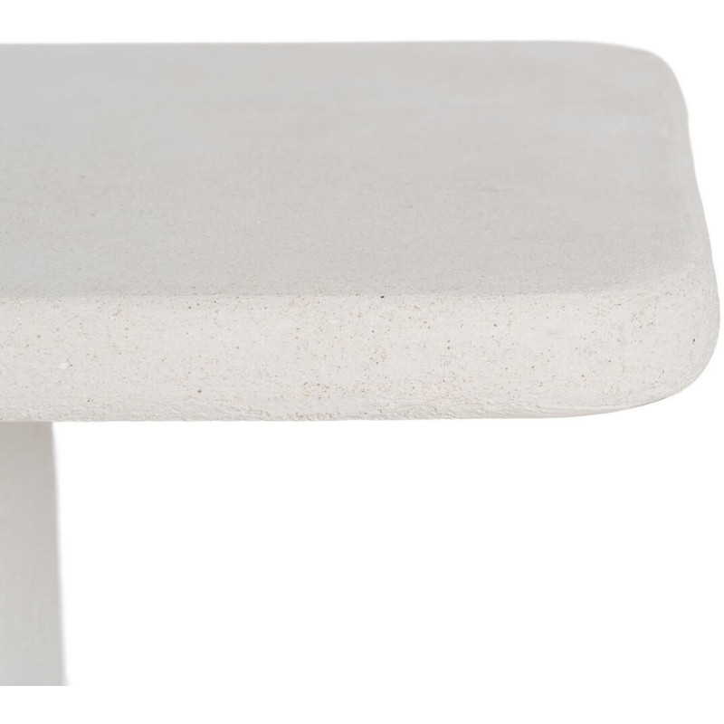 Console minimaliste Rectangulaire en Bois Blanc Effet rugueux Wilma - 5