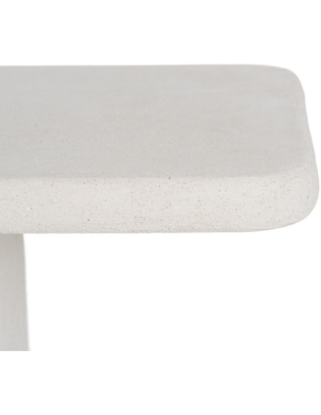 Console minimaliste Rectangulaire en Bois Blanc Effet rugueux Wilma - 5