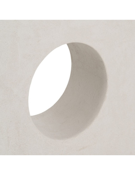 Console minimaliste Rectangulaire en Bois Blanc Effet rugueux Wilma - 6