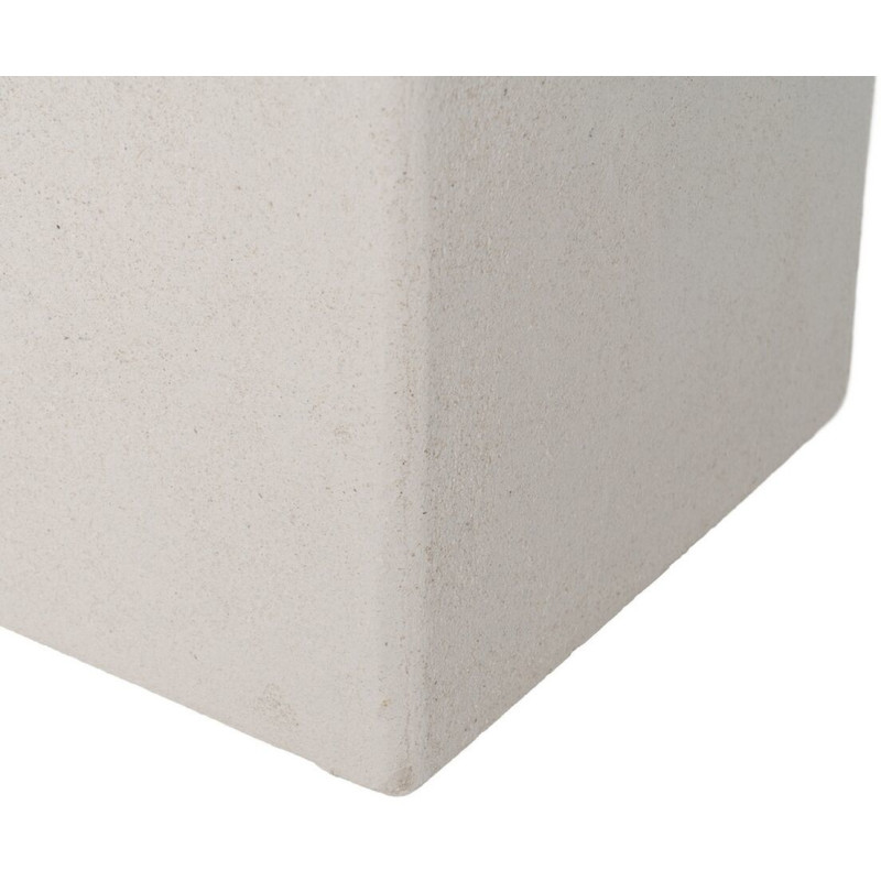 Console minimaliste Rectangulaire en Bois Blanc Effet rugueux Wilma - 7