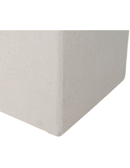 Console minimaliste Rectangulaire en Bois Blanc Effet rugueux Wilma - 7