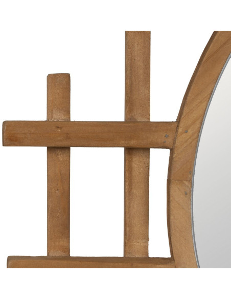 Miroir mural original Rond 64x62 en Bois de sapin Naturel Xyris - 3