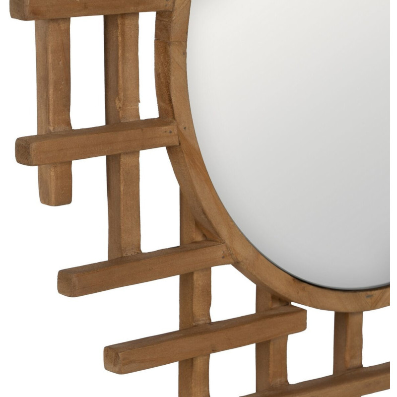 Miroir mural original Rond 64x62 en Bois de sapin Naturel Xyris - 5