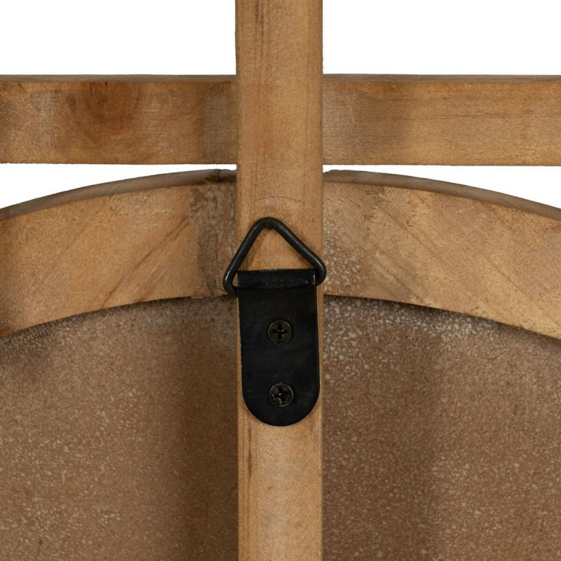 Miroir mural original Rond 64x62 en Bois de sapin Naturel Xyris - 6