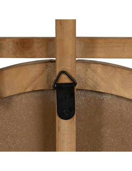 Miroir mural original Rond 64x62 en Bois de sapin Naturel Xyris - 6