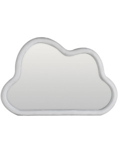 Grand Miroir mural original Nuage 90x60 en Bois Blanc Soryal - 1