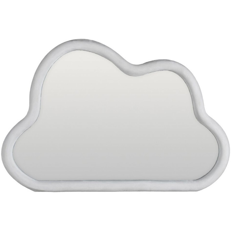 Grand Miroir mural original Nuage 90x60 en Bois Blanc Soryal - 1