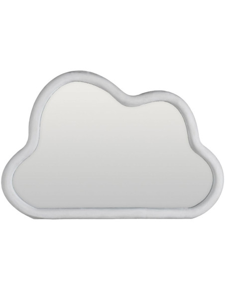 Grand Miroir mural original Nuage 90x60 en Bois Blanc Soryal - 1