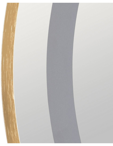 Grand Miroir mural lumineux tactile Rond 60x60 en Métal Doré Xerlin - 5