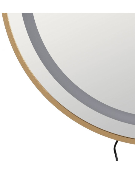 Grand Miroir mural lumineux tactile Rond 60x60 en Métal Doré Xerlin - 6