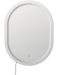 Grand Miroir mural lumineux tactile Ovale 60x80 en Calvyn - 1
