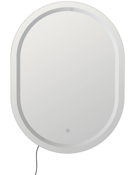Grand Miroir mural lumineux tactile Ovale 60x80 en Calvyn - 1