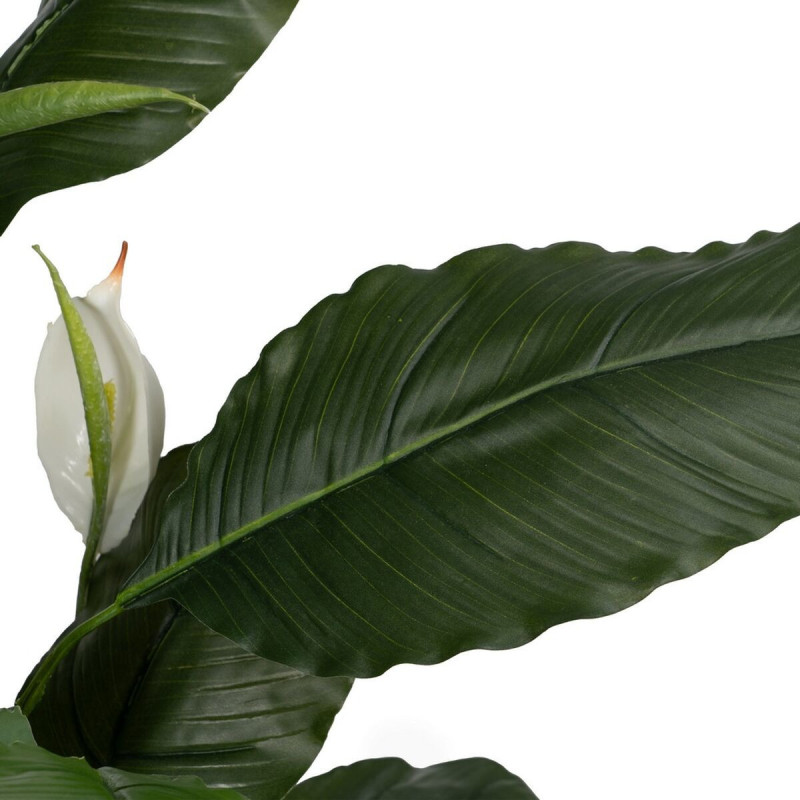 Grande Plante artificielle réaliste Spathiphyllum Hauteur 130 cm en Plastique Vert Blanc - 4