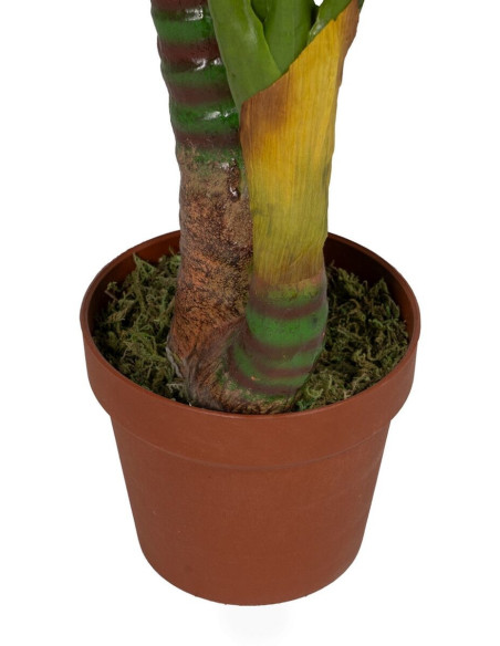 Grande Plante artificielle réaliste Spathiphyllum Hauteur 130 cm en Plastique Vert Blanc - 5