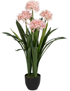 Grande Plante artificielle réaliste Jacinthe Hauteur 100 cm en Plastique Vert Rose - 1