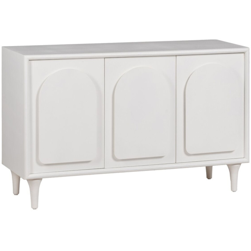 Buffet moderne Bas 3 portes en Bois de sapin Blanc Béret - 1