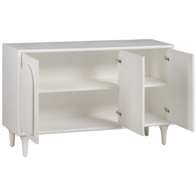 Buffet moderne Bas 3 portes en Bois de sapin Blanc Béret - 3
