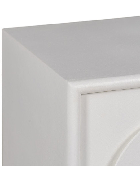 Buffet moderne Bas 3 portes en Bois de sapin Blanc Béret - 4