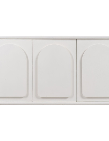 Buffet moderne Bas 3 portes en Bois de sapin Blanc Béret - 5