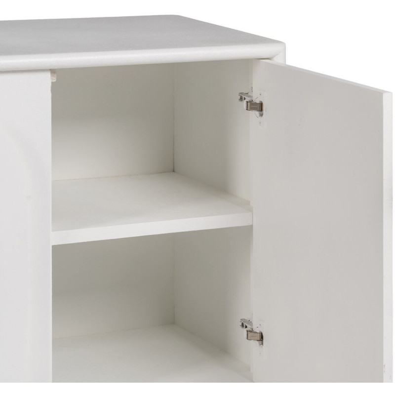 Buffet moderne Bas 3 portes en Bois de sapin Blanc Béret - 6