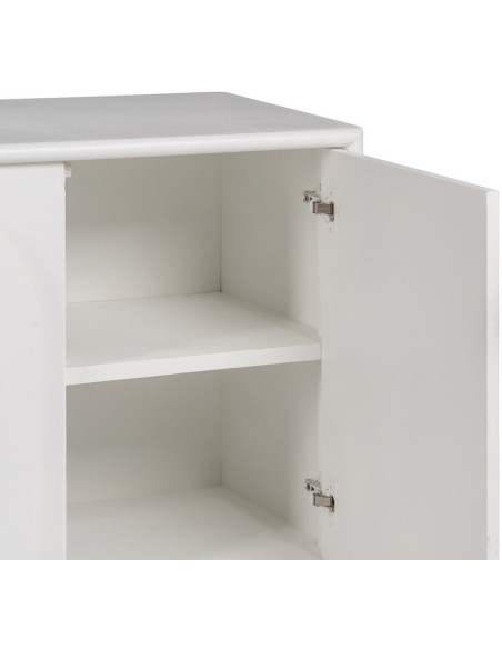 Buffet moderne Bas 3 portes en Bois de sapin Blanc Béret - 6