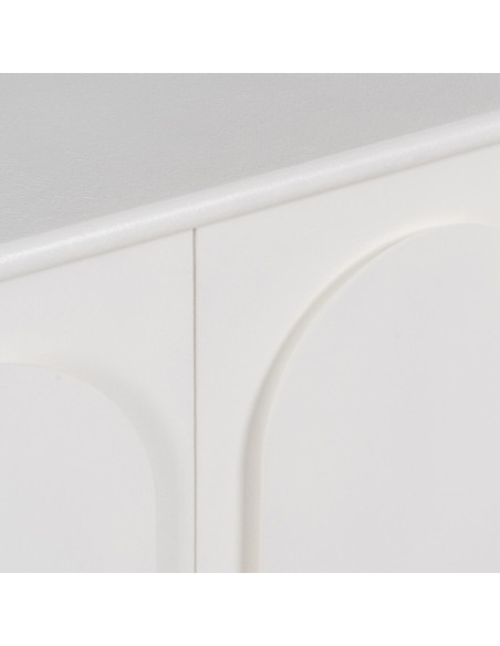 Buffet moderne Bas 3 portes en Bois de sapin Blanc Béret - 7