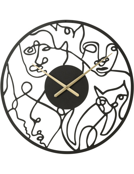 Horloge murale Ronde XL 70 cm Arty en Métal Noir - 1