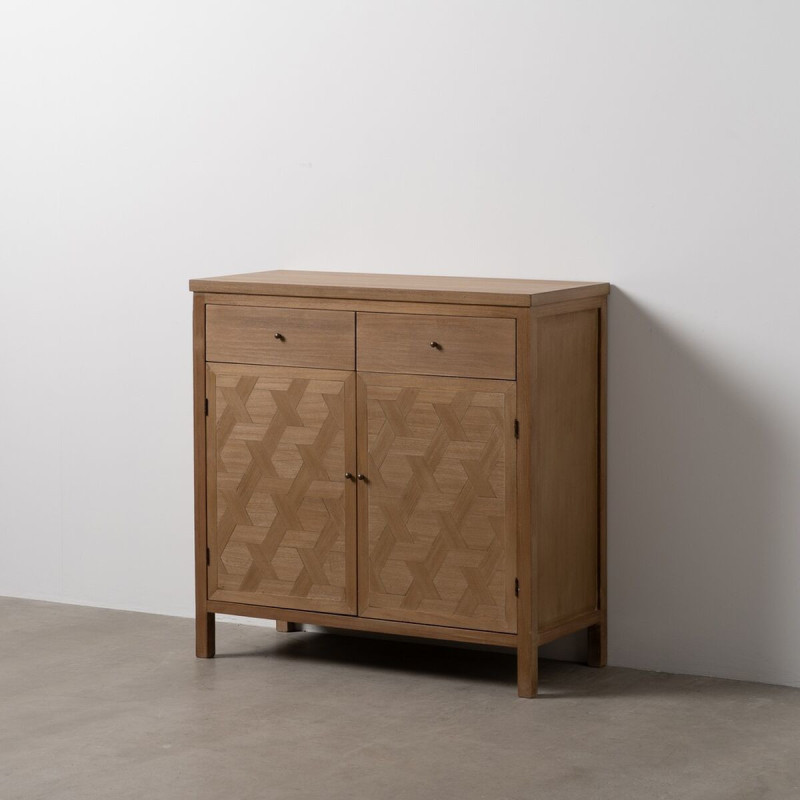 Buffet moderne Bas 2 portes 2 tiroirs en Bois de paulownia Naturel Brayan - 2