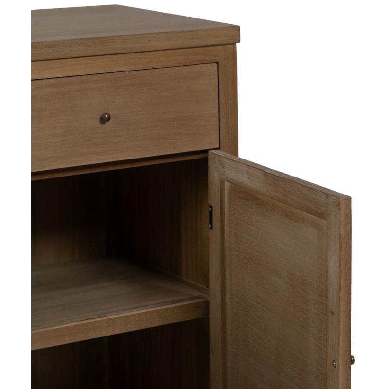Buffet moderne Bas 2 portes 2 tiroirs en Bois de paulownia Naturel Brayan - 6